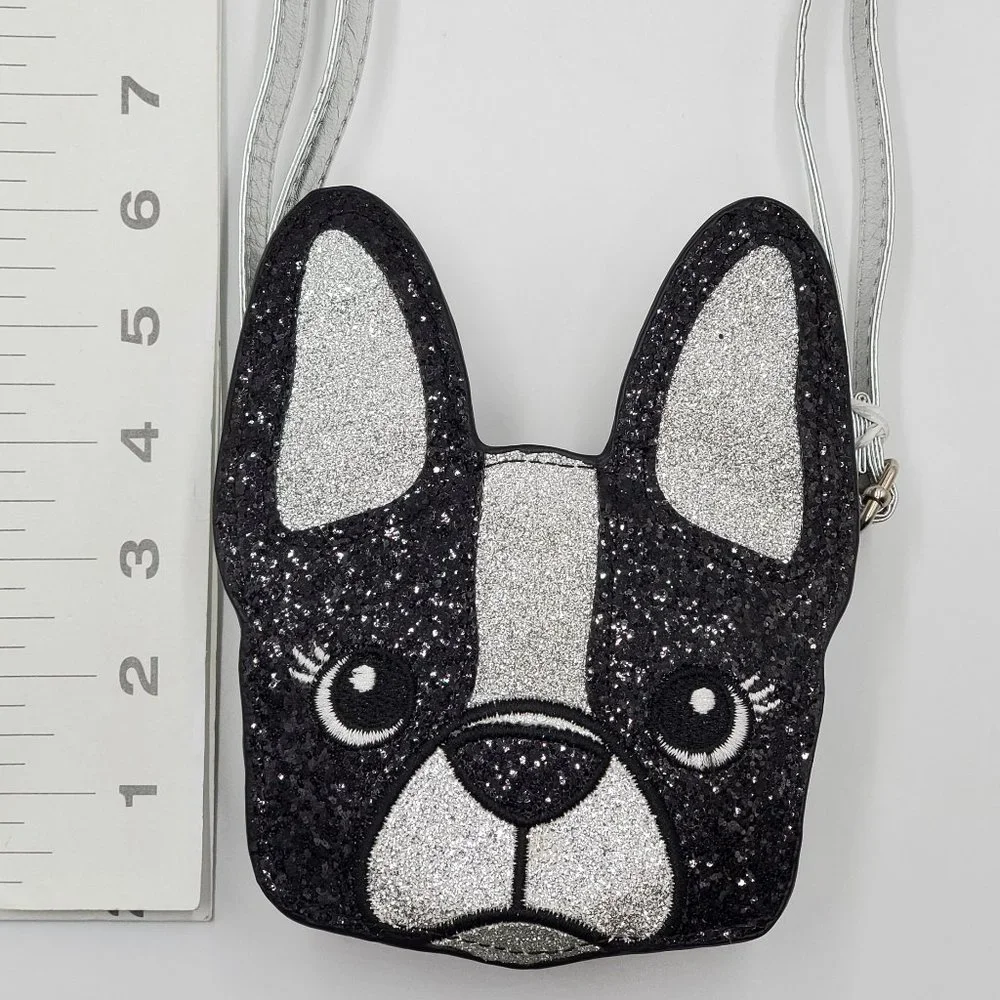 Justice Glitter Boston Terrier Mini Cross Body Bag